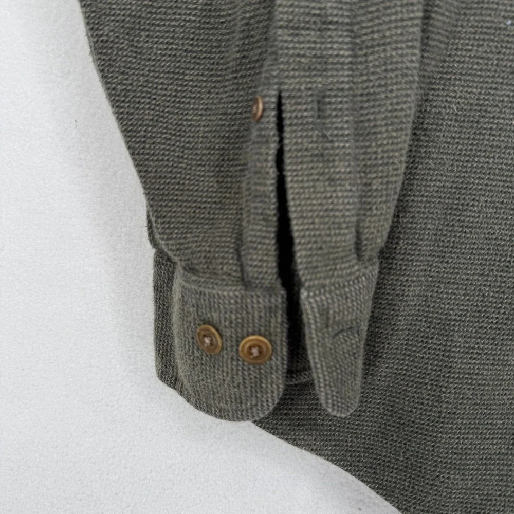 Brooks Brothers‎ 346 Men's Green Textured Button Down Shirt Size L Soft Cotton